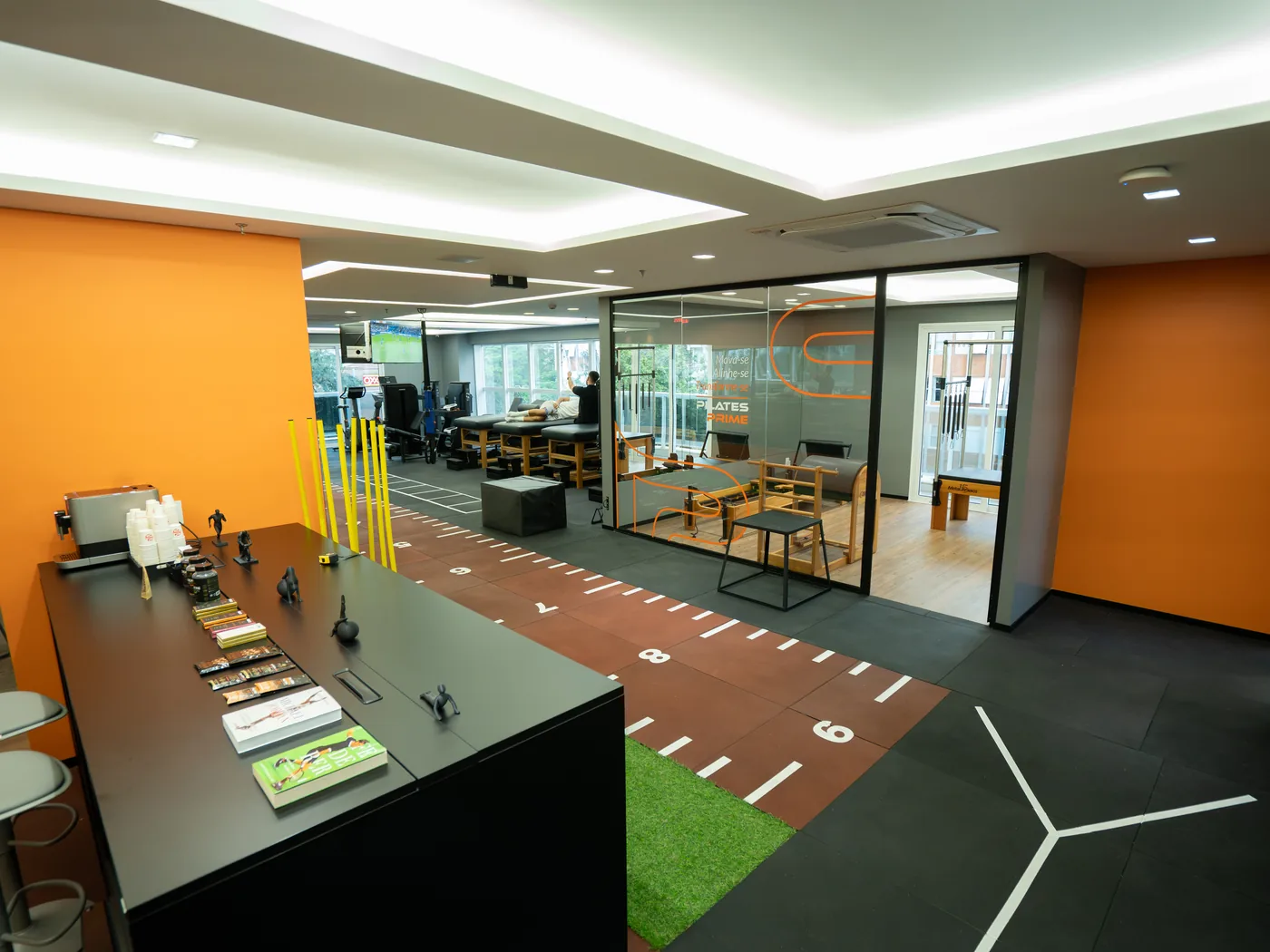 Area de convivencia e cafe da Prime Sports Performance